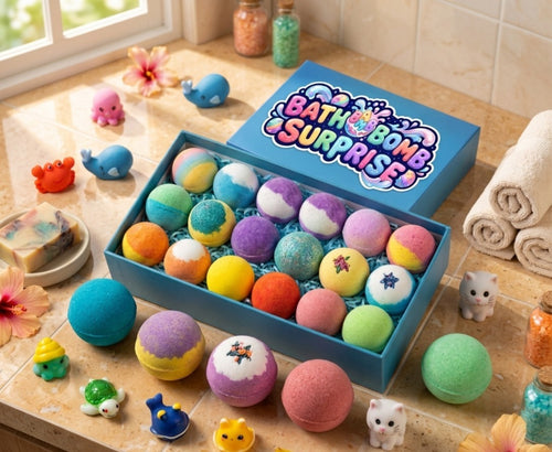 12-Piece Ocean Surprise Toy Bath Bomb Set